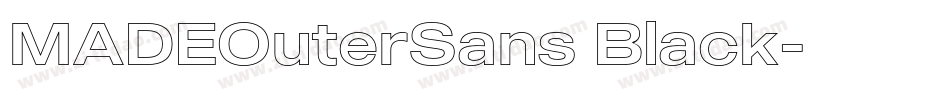 MADEOuterSans Black字体转换